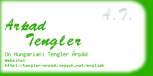 arpad tengler business card